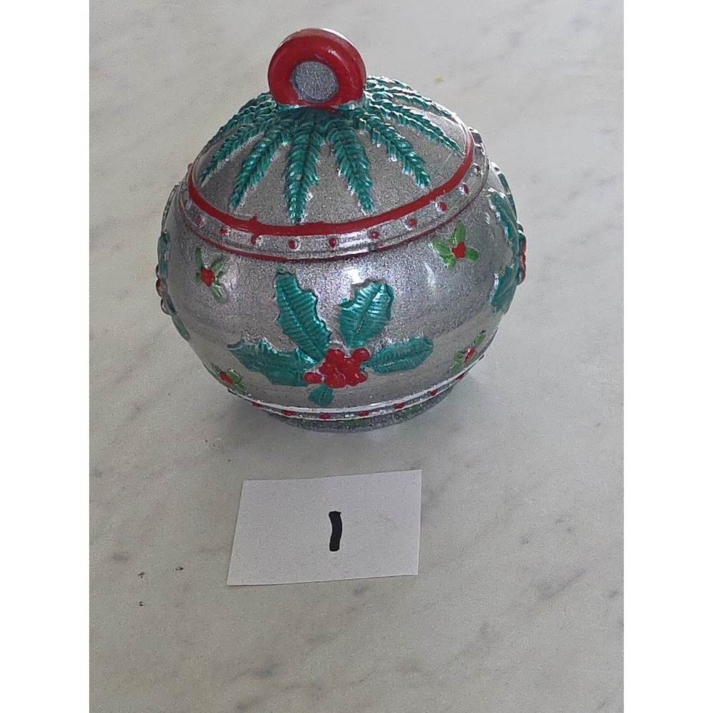 Handmade Resin Christmas Ball Storage Jar - Picture 2 of 8